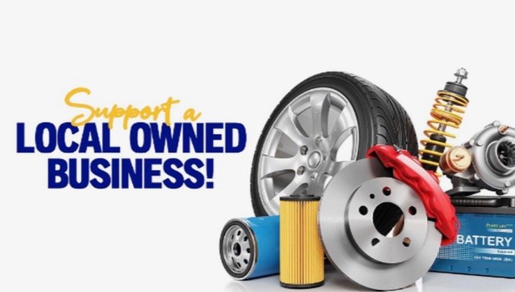 support_local_business Support local businesses banner with mechanic tools art